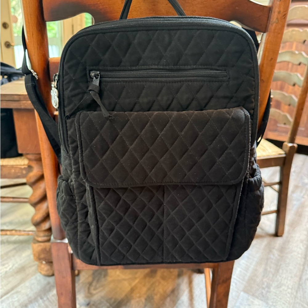 Vera Bradley Black Quilted Backpack